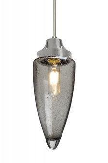 Besa, Sulu Cord Pendant, Smoke Bubble, Satin Nickel Finish, 1x8W LED Filament (127|1JT-SULUSM-EDIL-SN)