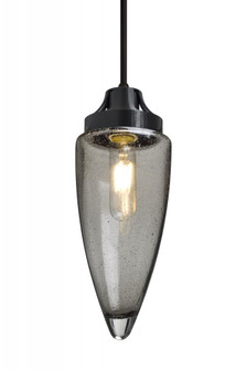 Besa, Sulu Cord Pendant, Smoke Bubble, Black Finish, 1x4W LED Filament (127|1JT-SULUSM-EDIL-BK)