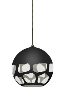 Besa, Rocky Cord Pendant For Multiport Canopies, Black, Bronze Finish, 1x60W Medium B (127|J-ROCKYBK-BR)