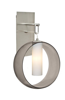 Besa, Plato Wall Pendant, Smoke/Opal, Satin Nickel Finish, 1x60W Medium Base (127|1WP-PLATOSM-SN)