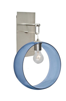 Besa, Plato Wall Pendant, Blue, Satin Nickel Finish, 1x60W Medium Base (127|1WP-PLATOBL-SN-NI)