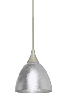 Besa Divi Pendant, Silver Foil, Satin Nickel, 1x9W LED (127|X-1758SF-LED-SN)