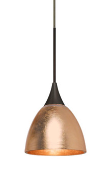 Besa Divi Pendant, Copper Foil, Bronze, 1x9W LED (127|X-1758CF-LED-BR)