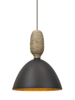 Besa Creed Cord Pendant, Dark Bronze With Gold Reflector, Bronze Finish, 1x9W LED (127|RXP-CREED-LED-BR)