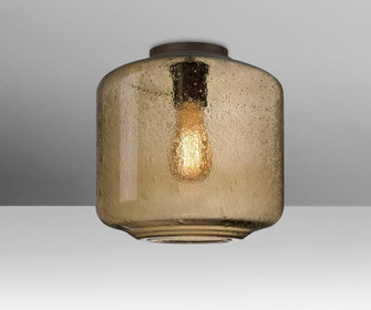 Besa Niles 10 Ceiling, Smoke Bubble, Bronze Finish, 1x8W LED Filament (127|NILES10SMC-EDIL-BR)
