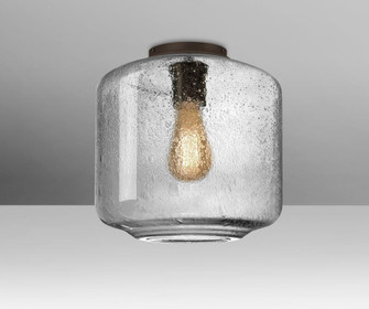 Besa Niles 10 Ceiling, Clear Bubble, Bronze Finish, 1x4W LED Filament (127|NILES10CLC-EDIL-BR)