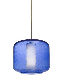 Besa Niles 10 Pendant For Multiport Canopy, Blue Bubble/Opal, Bronze Finish, 1x60W Me (127|J-NILES10BO-BR)