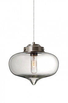 Besa Mira Pendant For Multiport Canopy Satin Nickel Clear 1x60W T10 (127|J-MIRACL-SN)