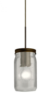 Besa Pendant For Multiport Canopy Milo 4 Bronze White Frost 1x40W Medium Base A15 (127|J-MILO4WF-BR)