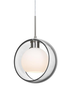 Besa Mana Pendant For Multiport Canopy, Clear/Opal, Satin Nickel Finish, 1x9W LED (127|J-MANACL-LED-SN)