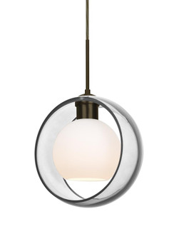 Besa Mana Pendant For Multiport Canopy, Clear/Opal, Bronze Finish, 1x60W Medium Base (127|J-MANACL-BR)