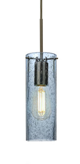 Besa, Juni 10 Pendant For Multiport Canopy, Blue Bubble, Bronze, 1x4W LED Filament (127|J-JUNI10BL-EDIL-BR)