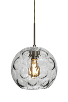 Besa Bombay Pendant For Multiport Canopy, Clear, Bronze Finish, 1x8W LED Filament (127|J-BOMYCL-EDIL-BR)