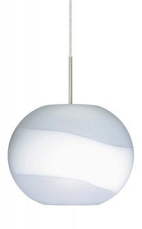 Besa Luna LED Pendant For Multiport Canopy Opal Frost Satin Nickel 1x9W LED (127|J-477699-LED-SN)