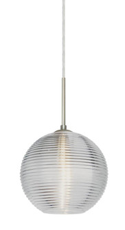 Besa Kristall 8 Pendant For Multiport Canopy Satin Nickel Clear 1x9W LED (127|J-461600-LED-SN)