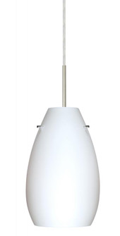 Besa Pera 9 LED Pendant For Multiport Canopy Opal Matte Satin Nickel 1x9W LED (127|J-412607-LED-SN)