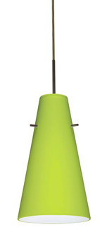 Besa Cierro Pendant For Multiport Canopy Bronze Chartreuse 1x9W LED (127|J-412435-LED-BR)