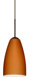 Besa Riva 9 LED Pendant J Amber Matte Bronze 1x9W LED (127|J-151180-LED-BR)
