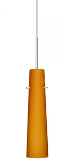 Besa Camino Pendant For Multiport Canopy Satin Nickel Amber Matte 1x40W Halogen (127|B-567480-HAL-SN)