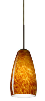 Besa Chrissy Pendant For Multiport Canopy Bronze Amber Cloud 1x9W LED (127|B-150918-LED-BR)