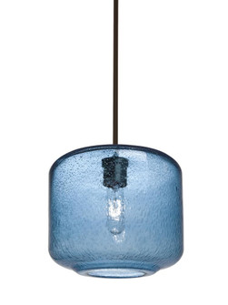 Besa Niles 10 Pendant, Blue Bubble, Bronze Finish, 1x60W Medium Base T10 (127|1TT-NILES10BL-BR)