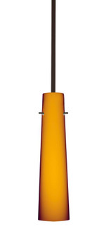 Besa Camino Stem Pendant Bronze Amber Matte 1x5W LED (127|1TT-567480-LED-BR)