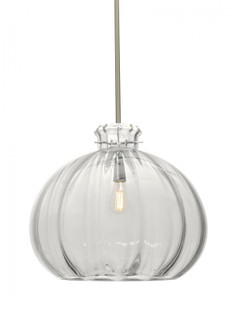 Besa Stem Pendant Pinta 12 Clear Satin Nickel 1x8W LED Filament (127|1TT-464588-EDIL-SN)
