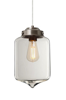 Besa Olin Pendant Satin Nickel Clear 1x4W LED Filament (127|1JT-OLINCL-EDIL-SN)