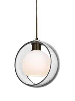 Besa Mana Pendant, Clear/Opal, Bronze Finish, 1x9W LED (127|1JC-MANACL-LED-BR)