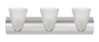 Nico 5 Vanity, Glitter Stone, Satin Nickel Finish, 3x9W LED (127|3WZ-NICO5GL-LED-SN)