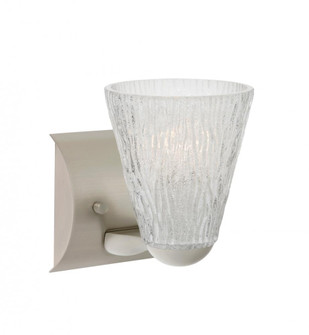Nico 5 Wall, Glitter Stone, Satin Nickel Finish, 1x9W LED (127|1WZ-NICO5GL-LED-SN)