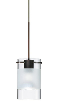 Besa Pendant Scope Bronze Clear/Frost 1x5W LED (127|XP-6524EC-LED-BR)