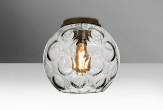 Besa, Bombay Ceiling, Clear, Bronze Finish, 1x8W LED Filament (127|BOMBAYCLC-EDIL-BR)