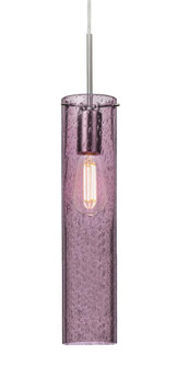 Besa, Juni 16 Cord Pendant, Plum Bubble, Satin Nickel, 1x4W LED Filament (127|1JC-JUNI16PL-EDIL-SN)