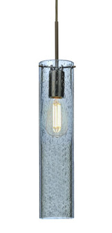 Besa, Juni 16 Cord Pendant, Blue Bubble, Bronze, 1x4W LED Filament (127|1JC-JUNI16BL-EDIL-BR)