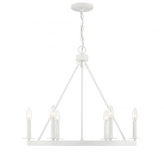 6-Light Chandelier in Bisque White (8483|M10093BQW)