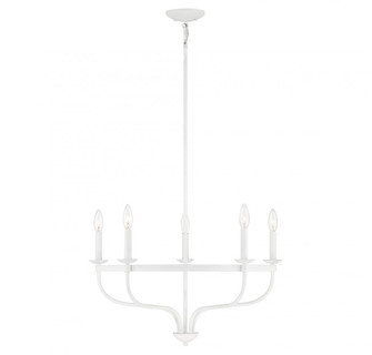 5-Light Chandelier in Bisque White (8483|M10087BQW)