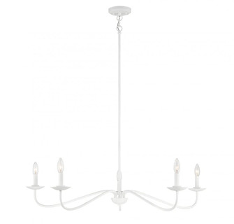 5-Light Chandelier in Bisque White (8483|M10085BQW)
