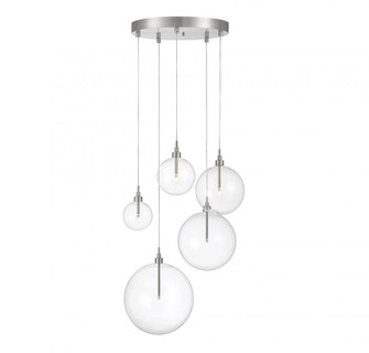 5-Light Pendant in Brushed Nickel (8483|M10099BN)