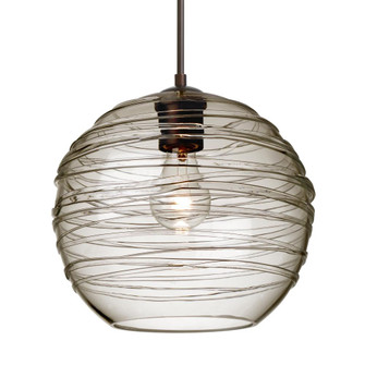 Besa Wave 10 Pendant Bronze Smoke 1x60W Medium Base, 15Ft. Cord (127|1JT-462702-BR-L)