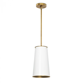 Regina Andrew Hattie Pendant (White and Natural Brass) (5533|16-1392WT)