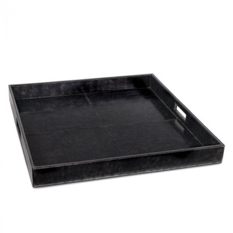 Regina Andrew Derby Square Leather Tray (Black) (5533|20-1507BLK)