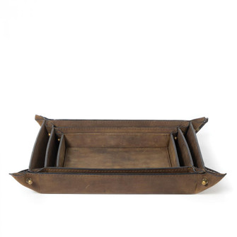 Regina Andrew Derby Leather Tray Set (Brown) (5533|20-1502BRN)