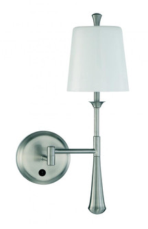 Palmer 1 Light Swing Arm Wall Sconce in Brushed Polished Nickel (20|57461SA-BNK)