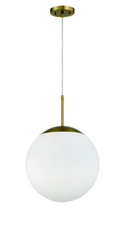 Gaze 1 Light 14'' Pendant in Satin Brass (White Glass) (20|56893-SB-WG)