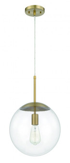 Gaze 1 Light 12'' Pendant in Satin Brass (20|56892-SB)