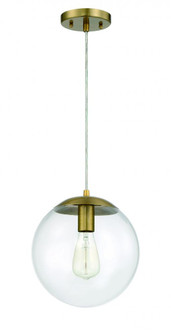 1 Light Small Pendant with Clear Glass (20|56891-SB)