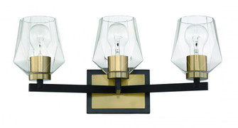 Avante Grand 3 Light Vanity in Flat Black/Satin Brass (20|56903-FBSB)