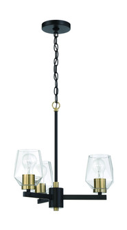 Avante Grand 3 Light Chandelier in Flat Black/Satin Brass (20|56923-FBSB)