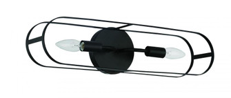 Mindful 2 Light Linear Sconce in Flat Black (20|12820FB2)